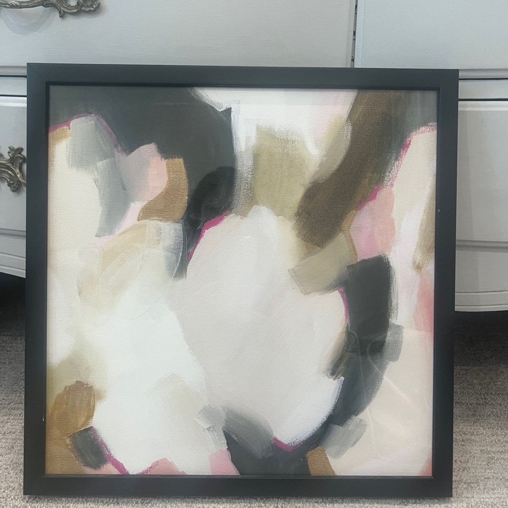 Abstract Framed Art with Black Frame (Minted)